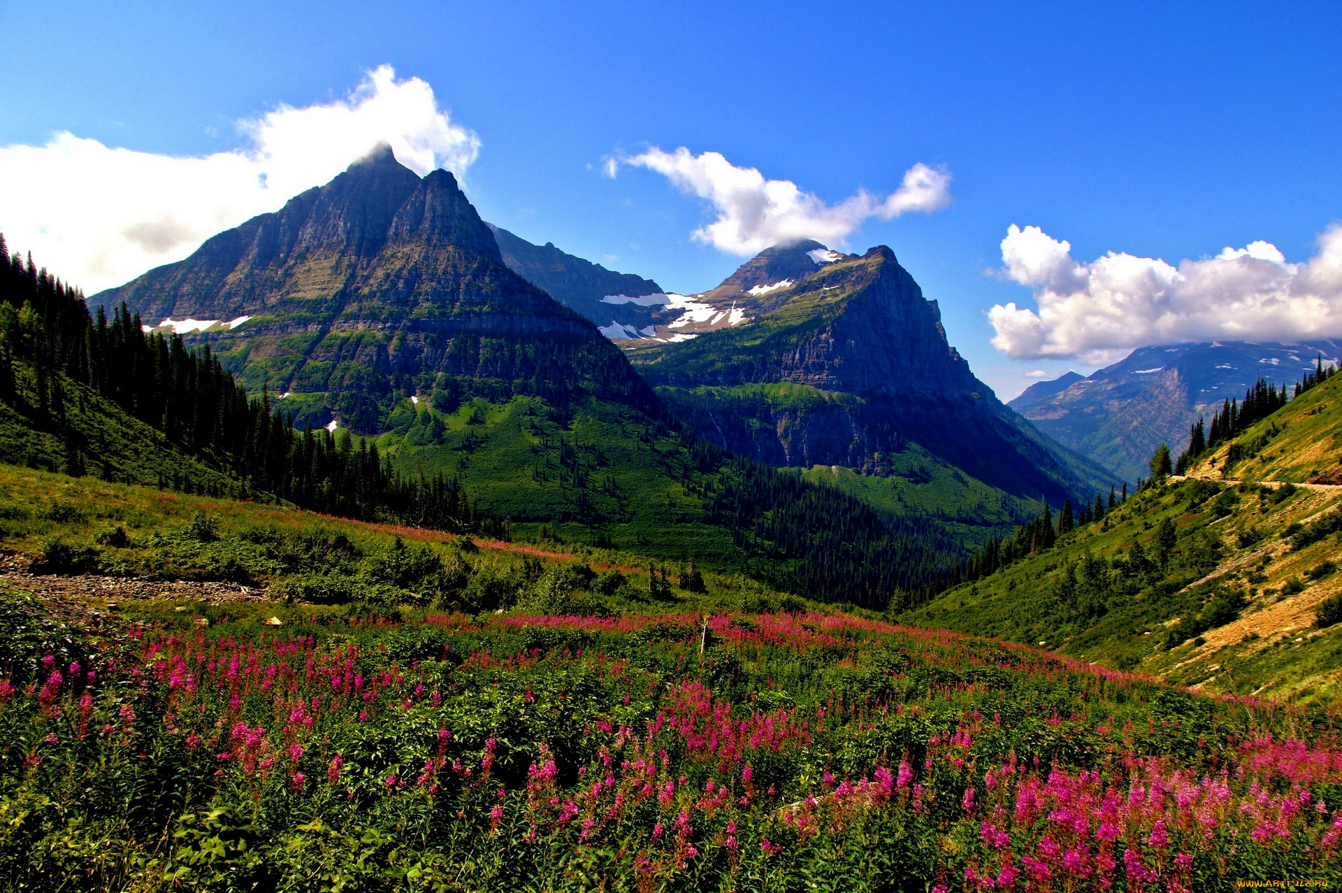 mt, oberlin, and, cannon, glacier, national, park, montana, , , mount, , , , , 